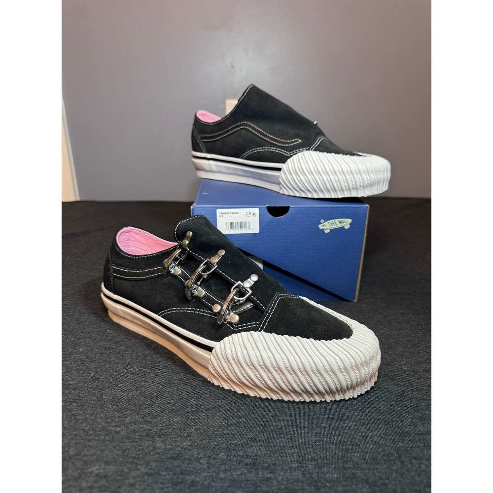 Vans Lx Old Skool Wrap Black White Suede Lobster Clasp Mens 8.5 Womens 10 NIB